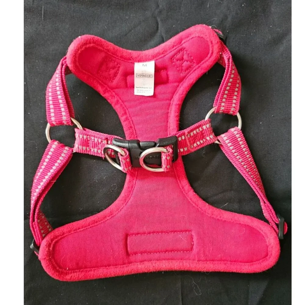 Voyager Step-in Flex Adjustable Reflective Dog Harness - Red, Medium